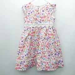 ◇ any FAM エニィファム キッズ 子供服 花柄 ノースリーブ 膝丈 ワンピース サイズ110 ピンク系 女の子 E  【1407180030084】