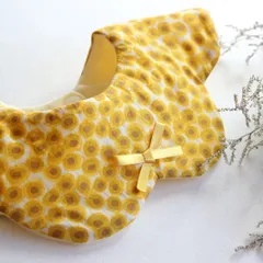 リバティ生地　ベビースタイ＋ベビー用ヘアクリップ　ザンジーサンビーム