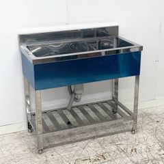 未使用B品 1槽シンク W900×D450×H800 流し台 ステンレスシンク 業務用シンク 厨房 スノコ②
