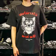 motorcat モーターキャット 半袖 motorhead モーターヘッド パロディ Ｔシャツ 半袖 ブラック メンズ レディース ロックTシャツ バンドTシャツ alt-s AT-70BK
