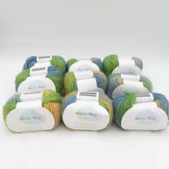 Seria セリア 毛糸 オーロラウール Aurora Wool 4番色 9玉セット ウール100% 秋冬毛糸