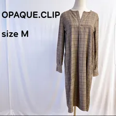 ［オペークドットクリップ］チェックワンピース グレンチェック ひざ丈 秋コーデ