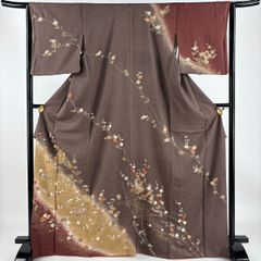 ⭐︎豪華絢爛⭐︎ 振袖　セミアンティーク　宝尽くし　着丈159.5㎝ 振袖 身丈157cm 裄丈65.5cm M 袷 扇 鶴 金銀彩 ぼかし 朱色 正絹