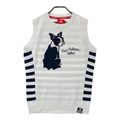 サイズ：2 NEW BALANCE GOLF ニューバランス  ニットベスト ボストンテリア バックボーダー柄 ホワイト系 [240101444411] ゴルフウェア レディース ストスト