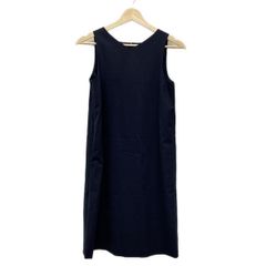 theory(セオリー) ワンピース サイズ00 XS レディース美品  - ダークネイビー Vネック/ノースリーブ/ひざ丈