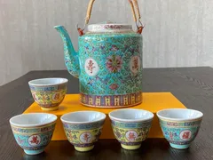 中国　景徳鎮　茶器セット紅彩万寿無疆紋の急須カバーです    新品未使用です 中国 景徳鎮 茶器セット紅彩万寿無疆紋の急須カバーです 新品未