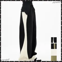 スウェットパンツサイド切り替ワイドパンツ レディース ハイウエストパンツ ウエストゴム パネルラインパンツ ゆったりランニングパンツ カジュアル ダンスパンツ人気 着やせロングパンツ 体型カバーボトムス 無地パンツ 細見え
