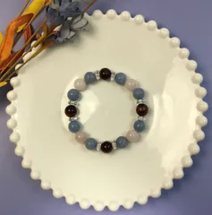 レッドタイガーアイ&エンジェライト パワーストーン ブレスレット メンズ レディース 男性 女性 幸運 開運  [13]   