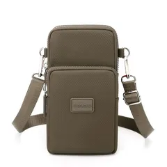 【新着商品】アームバッグ 軽量 スマホポシェット スショルダーバッグ レディース ミニ スマホケース お財布ポシェット パスケース 肩掛けカバン ミニマリスト 縦型 ICカード 携帯入れ シンプル 斜めがけバッグ ナイロンバッグ 薄型 スマホポーチ [Utsu