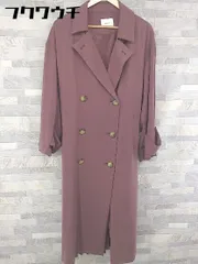 ■ ◎ MURUA ムルーア ベルト付 長袖 コート サイズF ワインレッド レディース  【中古】 【1103250026604】のサムネイル