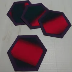 コースターNo.12　赤・緑×紫