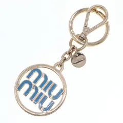 【早い者勝ち！美品】miumiu メタルキーリング ホワイト（白）系 MiuMiu(ミュウミュウ) キーホルダー