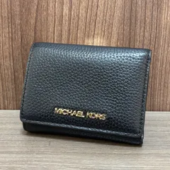 ☆美品 MICHAELKORS マイケルコース JET SET TRAVEL コンパクト ウォレット ミディアム 3つ折り財布 ブラック