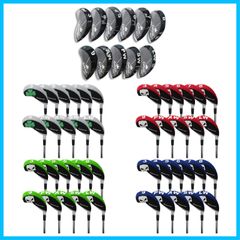 【数量限定】CRAFTSMAN(クラフトマン) ゴルフアイアンカバー ヘッドカバー 11枚入り(3～9、PW、AW、SW、LW) セット販売 ネオプレン製 5スタイル