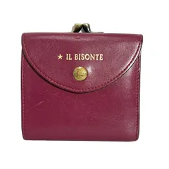 IL BISONTE(イルビゾンテ) 3つ折り財布 - ボルドー がま口 レザー