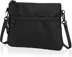 sakurart サコッシュ メンズ 小さめ 撥水 超軽量 レディース 登山 トラベル ハイキング 旅行 散歩 黒 斜め掛け ミニショルダー(ブラック)