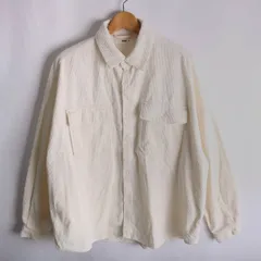 ウィゴー 長袖シャツ トップス コーデュロイ ビッグシルエット メンズ Mサイズ ホワイト WEGO 【中古】