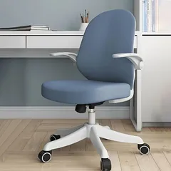オフィスチェア いす チェア ワークチェア 360度回転 昇降機能付き 人間工学デスクチェア通気性 クッション性 腰サポートバー 無段階昇降 在宅勤務 椅子 テレワーク オフィス 病院 クリニック 学校 学生 シンプル ブルー