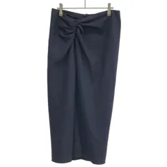 LANVIN ランバン 15AW ウールツイストドレープスカート  ネイビー 40のサムネイル