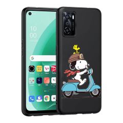 【特価セール】5G スマホケース耐衝撃TPU背面アイデア黒かわいい柄スマホケースFOR A55s OPPO OPPO A55s 5G全面保護ケース落下防止（ FOR 自転車に乗る犬）