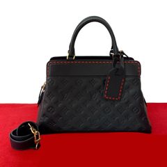 極 美品 LOUIS VUITTON ルイヴィトン ヴォージュ MM モノグラム アンプラント レザー 2way ショルダーバッグ ハンドバッグ ネイビー 523-6