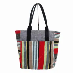 FEILER フェイラー シュニール織 ストライプ柄 トートバッグ マルチカラー レディース 【中古】