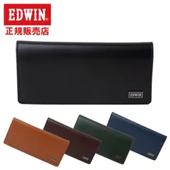 エドウィン EDWIN 二つ折り長財布 小銭入れ付き ワックス コード エンボス メンズ 22259163 日本正規品 