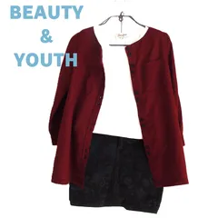 UNITED ARROWS BEAUTY&YOUTH ビューティーアンドユース チェック 長袖シャツ ブラウス S（実質Mサイズ）/レッド系/レディース/日本製/ ユナイテッドアローズ