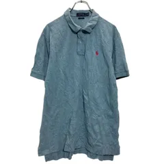 POLO RALPH LAUREN 半袖ポロシャツ L ライトブルー ポロラルフローレン ワンポイントロゴ 鹿子 古着卸 アメリカ仕入 a701-5707