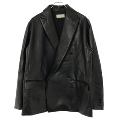 Jieda ジエダ 21AW FAKE LEATHER DOUBLE TAILORED JACKET フェイクレザーダブルテーラードジャケット ブラック 1 Jie-21W-JK06-C