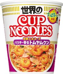 L069	カップヌードル　箱買い　トムヤムクンヌードル　パクチー香る　トムヤムクンヌードル [世界三大スープ] 日清食品　カップ麺　75g×12個　カップ麺　夜食　まとめ買い　小腹がすいたら　カップ麺　3分　お湯を注いで　受験生　4902105242971
