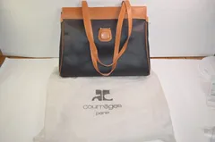 ★美品★クレージュ courreges レザートートバッグ★ビジネス A4収納可★