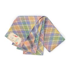新品　西陣くみおり　リバーシブル小袋帯　マルチカラー