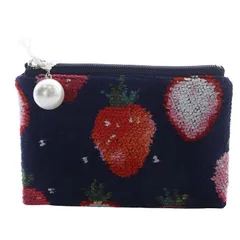 フェイラー FEILER ラブラリーバイフェイラー ストロベリードット マスクポーチ ネイビー /YO37