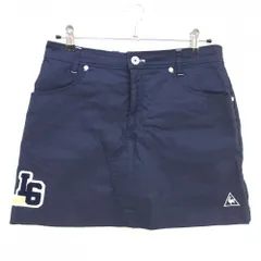 【美品】ルコックゴルフ スカート ネイビー×白 内側インナーパンツ ストレッチ レディース 13 ゴルフウェア le coq sportif