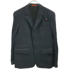 FRED PERRY フレッドペリー レザートリムウール3Bテーラードジャケット F2239 ネイビー Mのサムネイル
