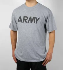 (7/4まで特価)アメリカ軍 U.S.ARMY グレー 前期型 IPFU トレーニングTシャツ 新品 T45N-のサムネイル