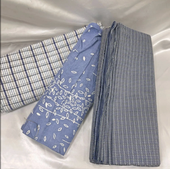 A【専用出品】ハッピー様専用 着物 反物 3柄セット おまけつき 夏すがた 東京ゆかた ゆかた生地 浴衣地 着物 浴衣 仕立て 青 紺色 杜若柄