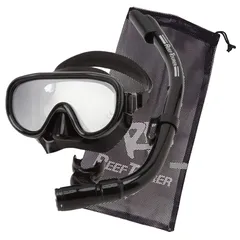 【在庫セール】リーフツアラー(REEF TOURER) メッシュバック付 シュノーケリングセット 【10歳~大人用/子ども(4~9歳向)用】 パノラマ広視界シュノーケルマスク+波よけガード付きシュノーケル RC0105/RC0107/RC0203/RC0122