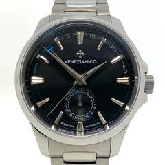 【美品】ヴェネチアニコ　VENEZIANICO　Redentore riserva di carica　1321504　自動巻　黒　パワーリザーブ　デイト表示