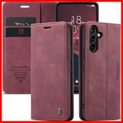 【新着商品】携帯カバー 耐衝撃 TPU レザー 横置き機能 横開き カード収納 財布型 スマホケース マグネット式 OURJOY カバー 用 SCG21 おしゃれ / / SC-53D A54  A54 ギャラクシー Samsung 手帳型 レッド ケース
