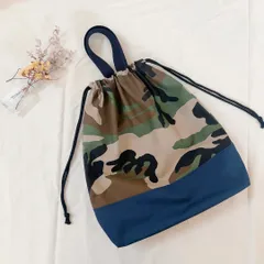 【ハンドメイド】カモフラお着替え入れ体操着袋お着替え袋体育着袋迷彩柄男の子