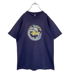 90s OLD STUSSY S/S circle dragon design T-shirt