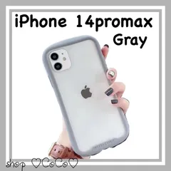【匿名発送】iPhone14promax ケース クリア グレー iface型 韓国 シンプル カバー 透明 耐衝撃 新品 未使用 レンズカバー付き アイフェイス風 レンズ保護 iphoneカバー