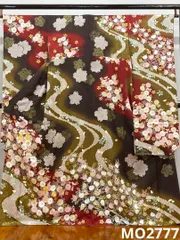 振袖 豪華 青柳 金通し 刺繍 金彩 身丈165cm 撥水加工済 MO2777