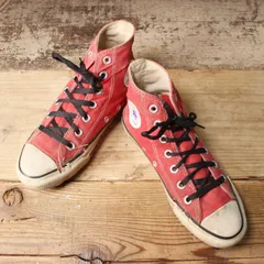 90s USA製コンバースオールスターハイカットスニーカー23cmレッドaw95