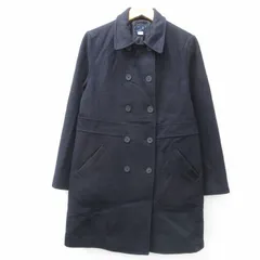 M/古着 ギャップ GAP 長袖 ウール コート メンズ 00s ロング丈 紺 ネイビー 25jan08 中古 アウター