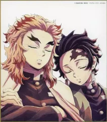 【中古】紙製品 竈門炭治郎＆煉獄杏寿郎 「鬼滅の刃 全集中展 -無限列車編・遊郭編- 作画スタッフ全集中複製ミニ色紙E」