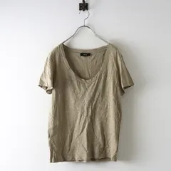 2024SS セオリー Theory NEBULOUS PURE SS OPEN NK TOP T Tシャツ S｜ベージュ トップス ブラウス【2400014615296】のサムネイル