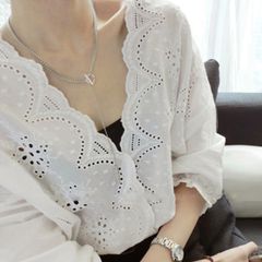 刺繍レースブラウス